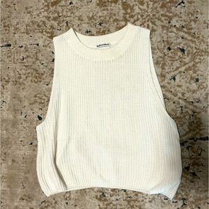 White Reformation Sweater Vest